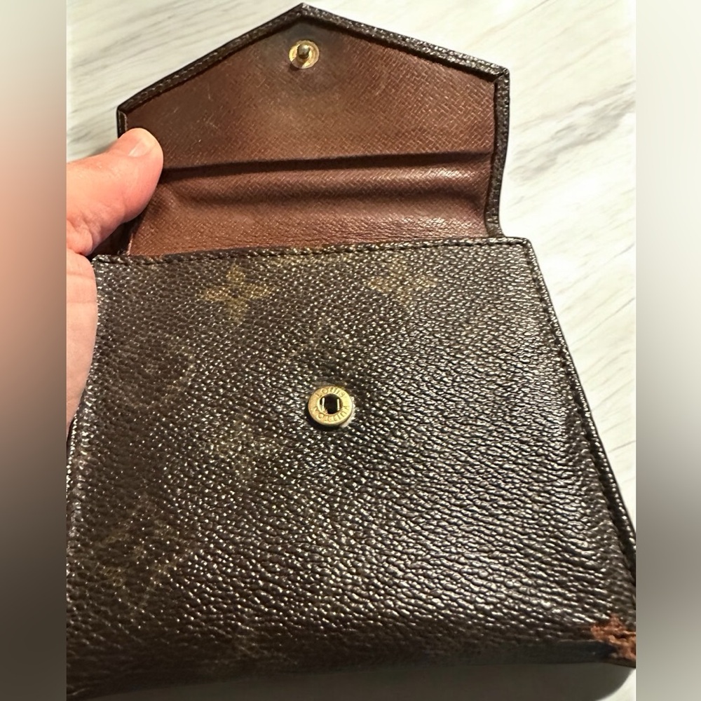 Louis Vuitton Brown Leather Wallet with Envelope Flap - Picture 7 of 12